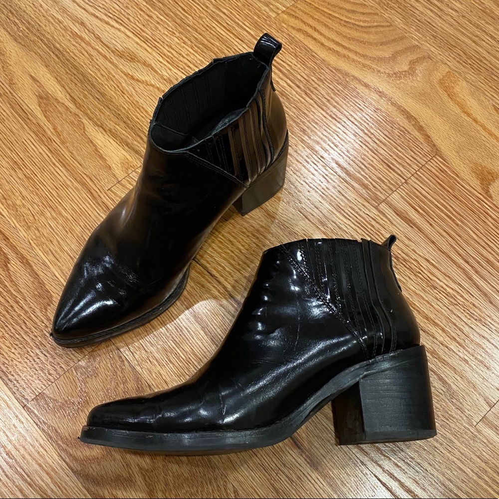 Jeffrey Campbell Patent Leather Ankle Booties